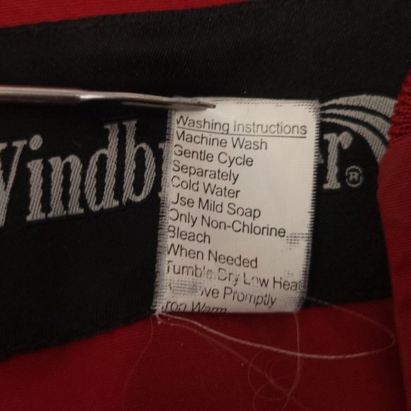 Vintage Windbreaker Mens Jacket Windbreaker Crew Collar Zip Pockets Lined Red XL - Picture 8 of 14